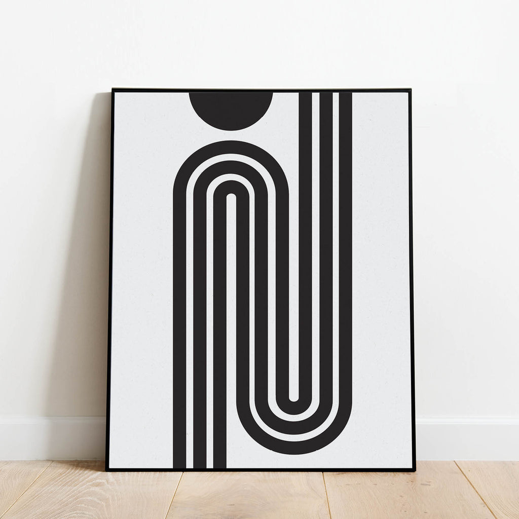 Swerve Mid Century Modern Abstract Print: Modern Art Prints by Culver and Cambridge