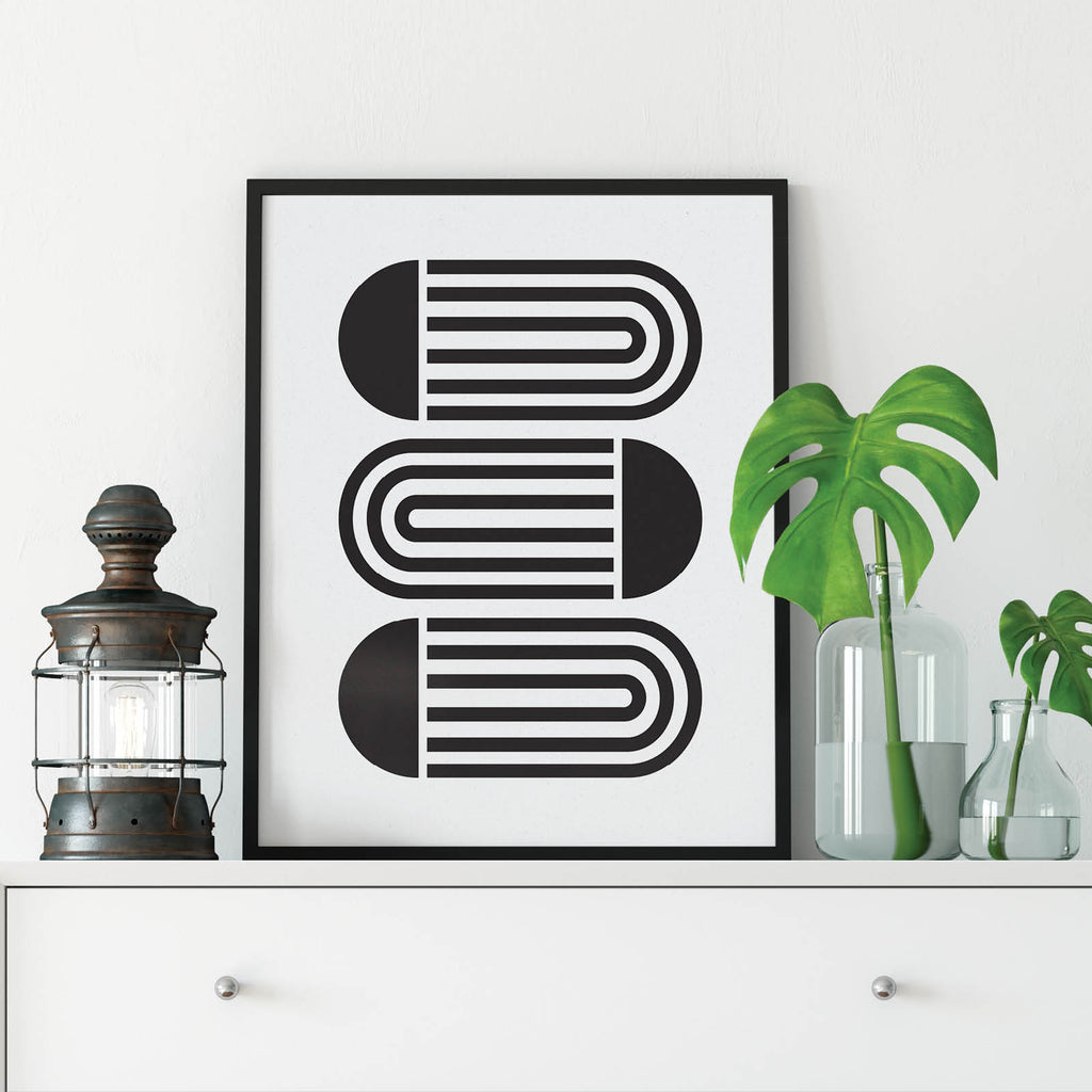 Three Pods Modern Abstract Print: Modern Art Prints by Culver and Cambridge
