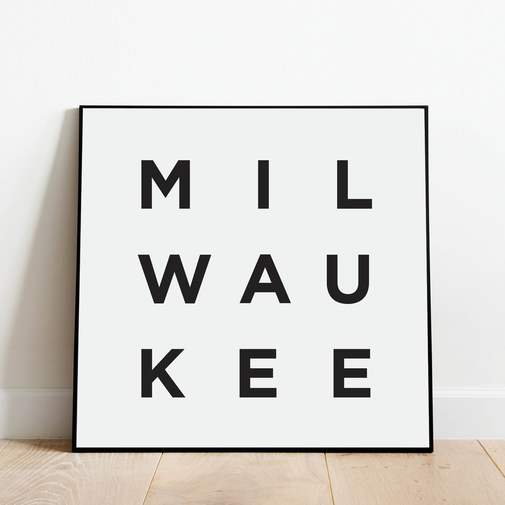 Minimalist Milwaukee Print: Modern Art Prints by Culver and Cambridge