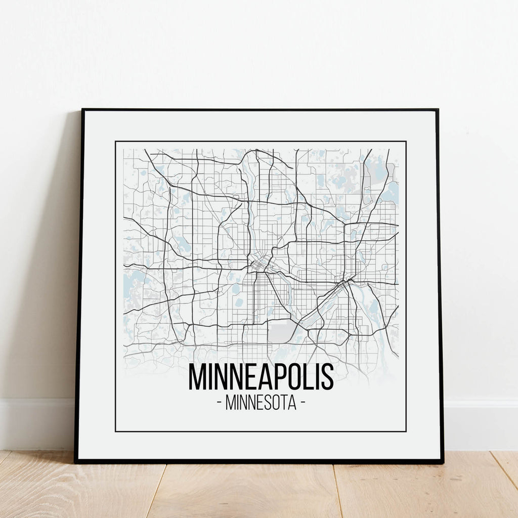 Minneapolis Map Print: Modern Art Prints by Culver and Cambridge