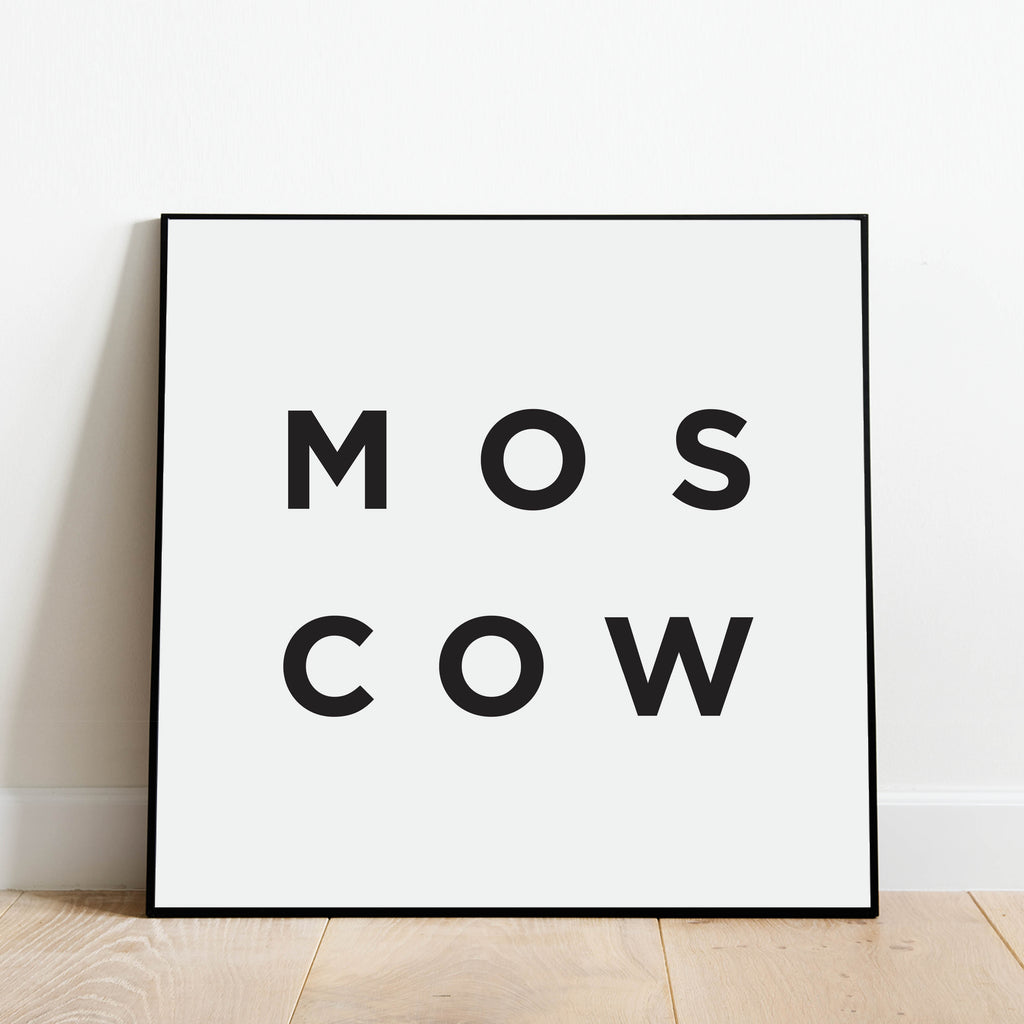 Minimalist Moscow Print: Modern Art Prints by Culver and Cambridge