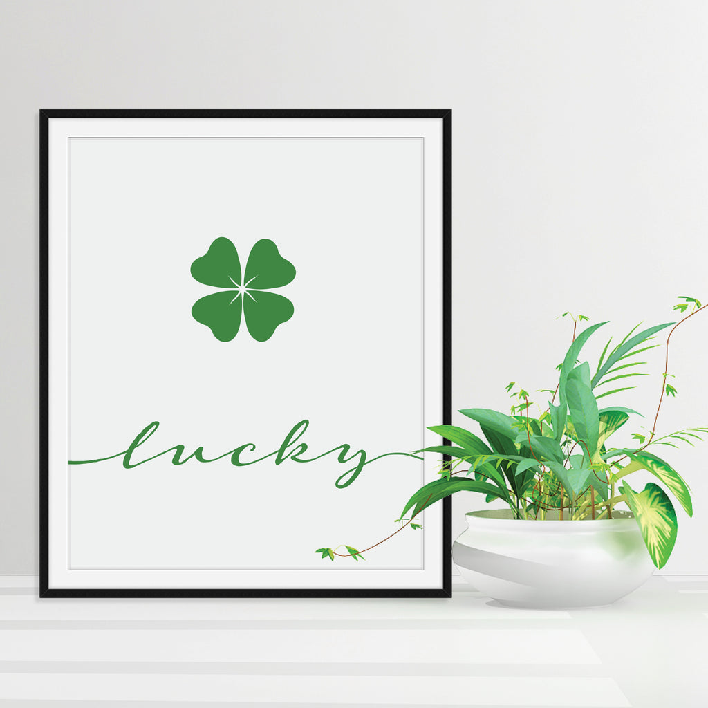 Lucky St Patricks Day Print: Modern Art Prints by Culver and Cambridge