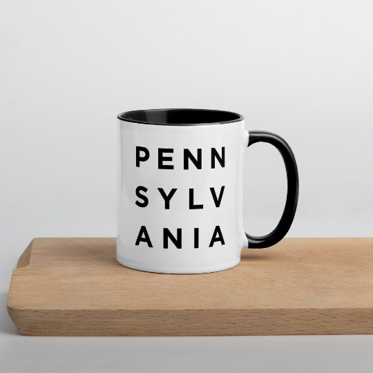 Minimalist Pennsylvania Mug: Minimalist Art Prints and Gifts
