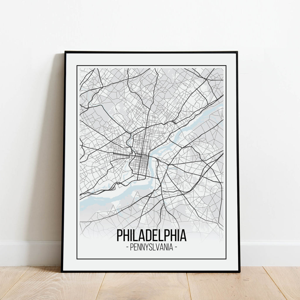 Philadelphia Map Print: Modern Art Prints by Culver and Cambridge