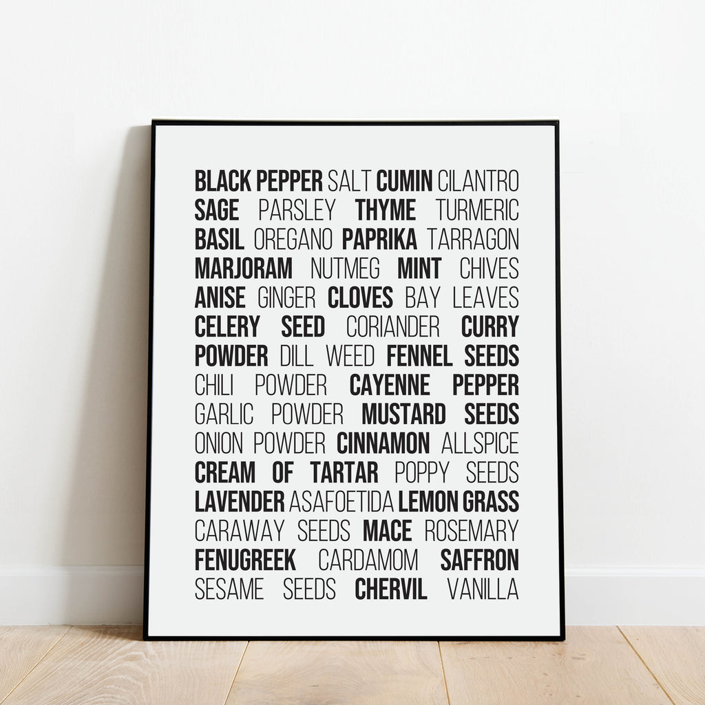 Spices Kitchen Print: Modern Art Prints by Culver and Cambridge