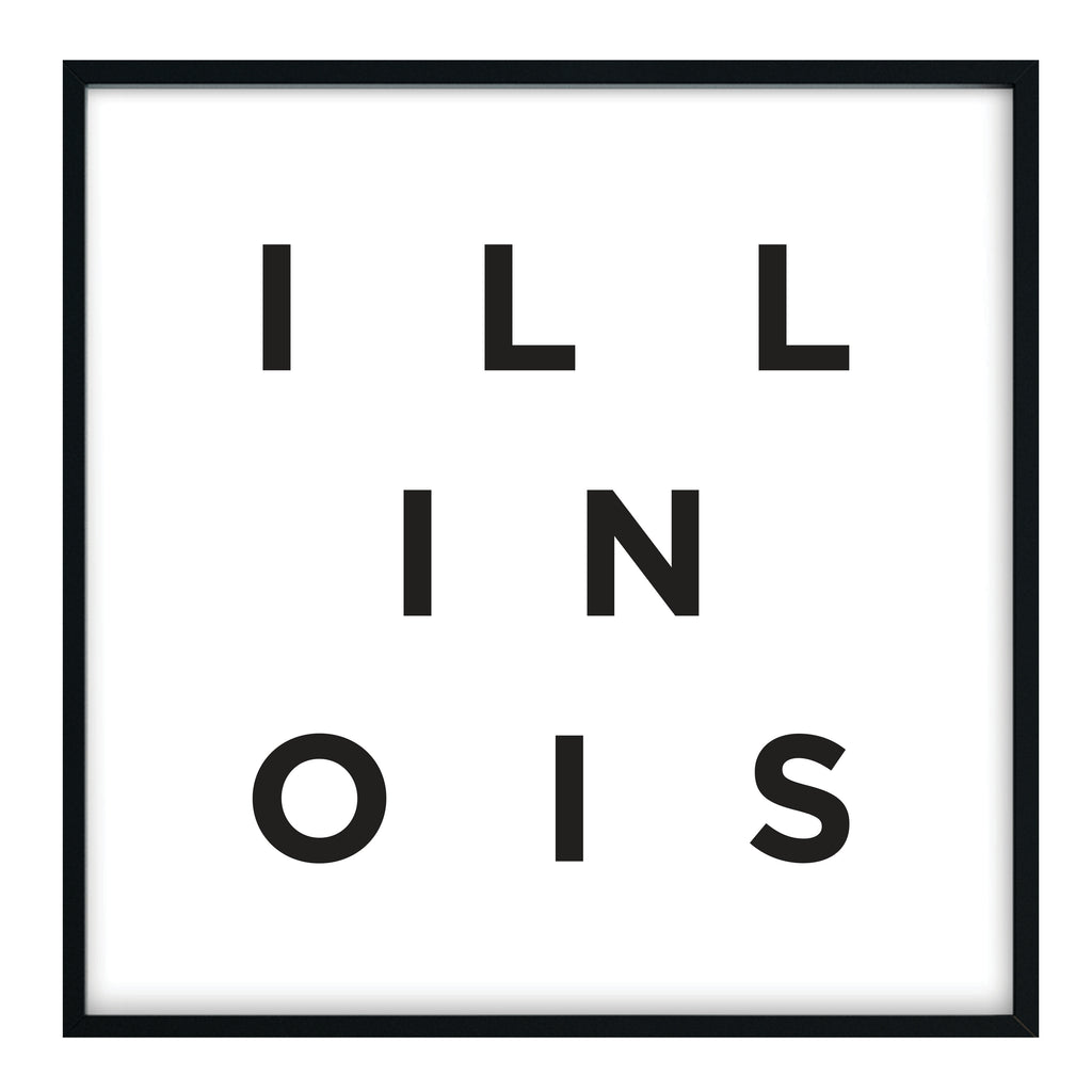 Minimalist Illinois Print