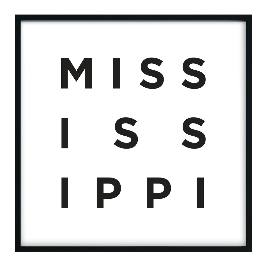 Minimalist Mississippi Print