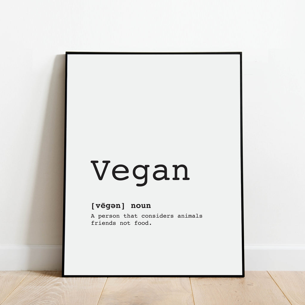 Vegan Definition Print: Modern Art Prints by Culver and Cambridge