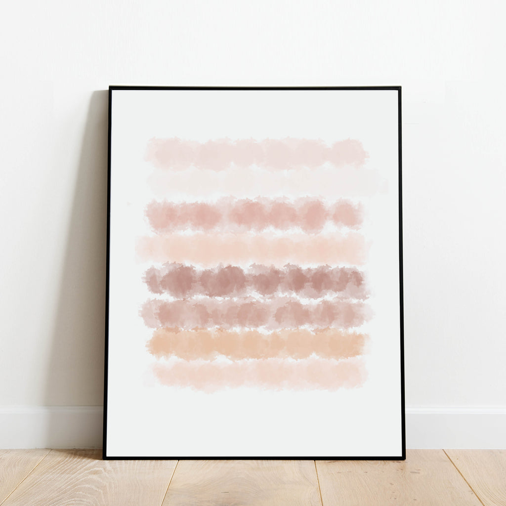 Shades of Blush Watercolor Print: Modern Art Prints by Culver and Cambridge