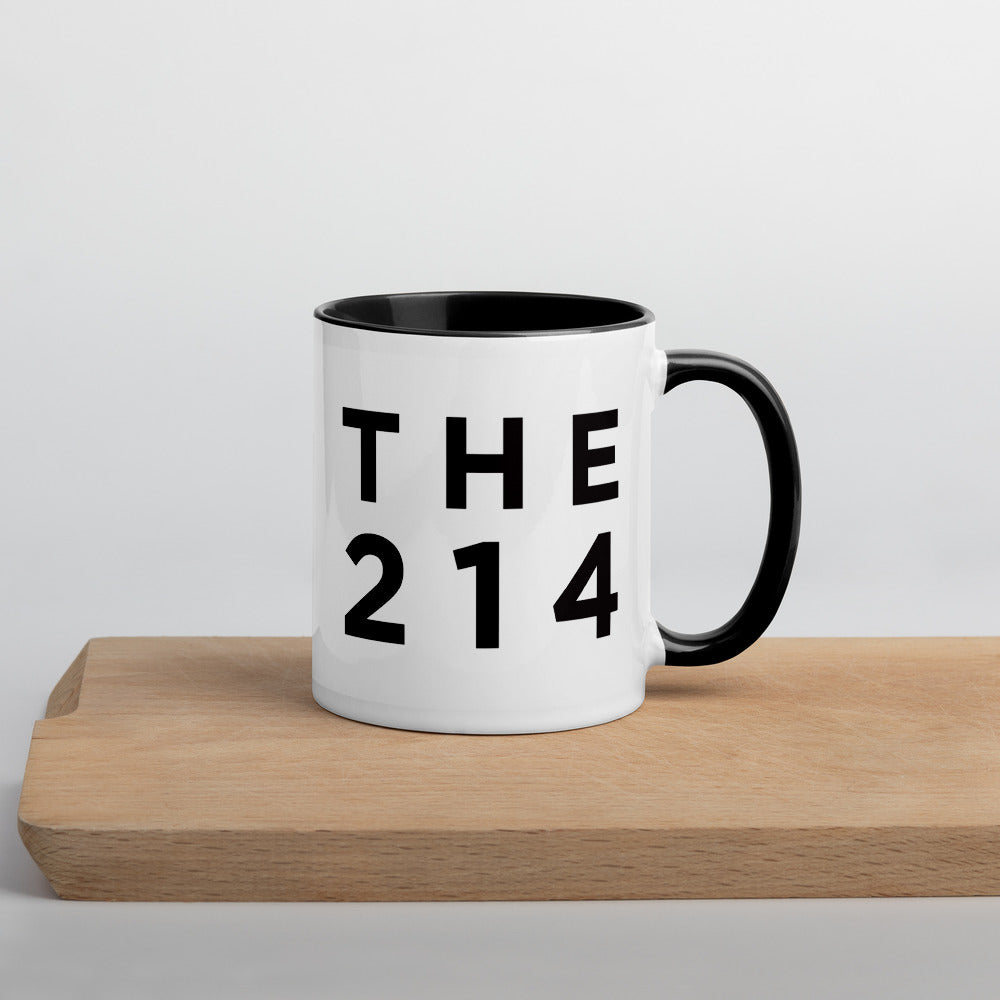 The 214 - Dallas Area Code Mug: Minimalist Art Prints and Gifts