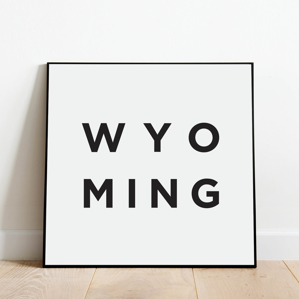 Minimalist Wyoming Print: Modern Art Prints by Culver and Cambridge